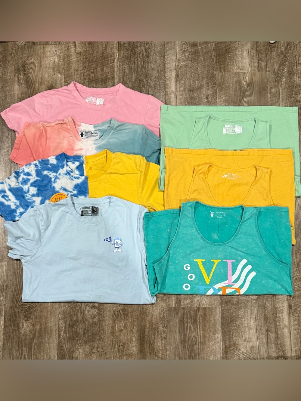 Dutch Bros Lot of 8 T-shirts Hoodie, various colors and sizes